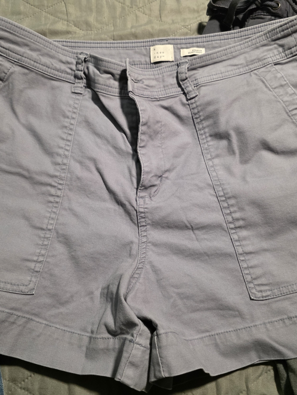 a new day Women's Light Gray Flat-Front Casual Shorts